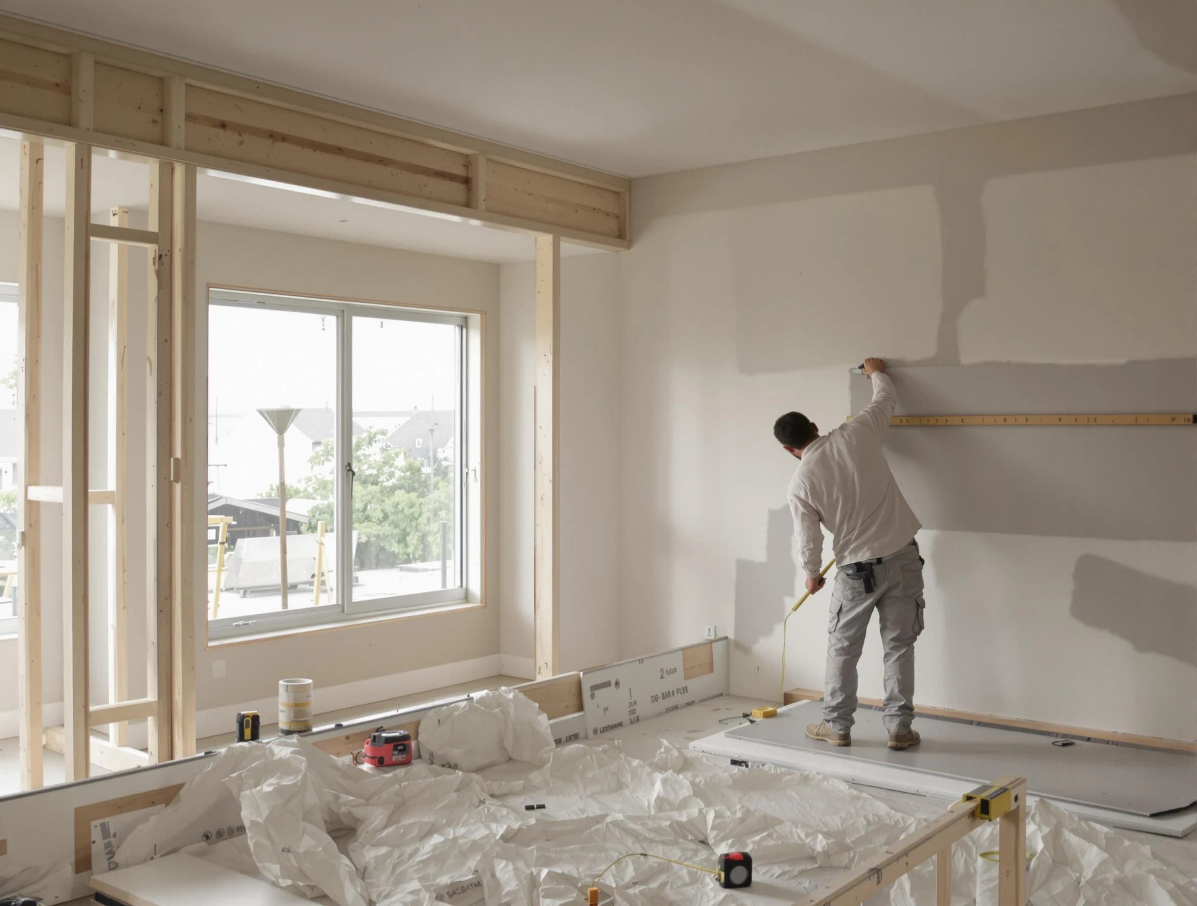 Scottsdale House Painters installing new drywall in Scottsdale, AZ