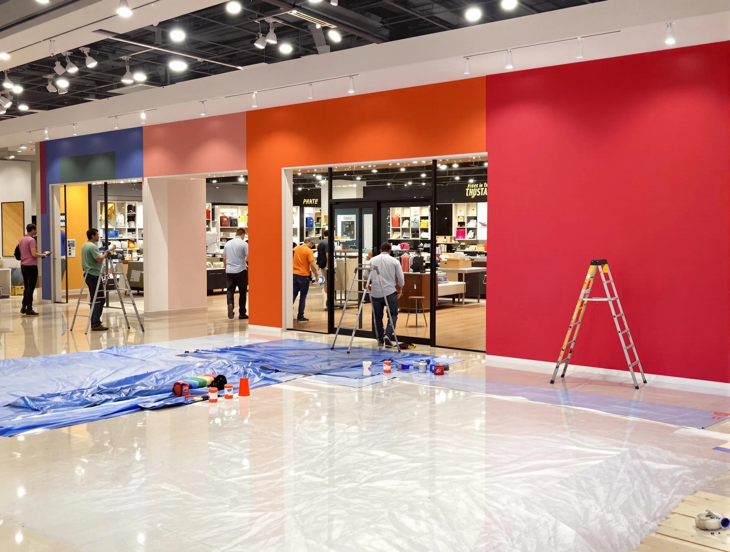 Scottsdale House Painters painting a commercial interior in Scottsdale, AZ