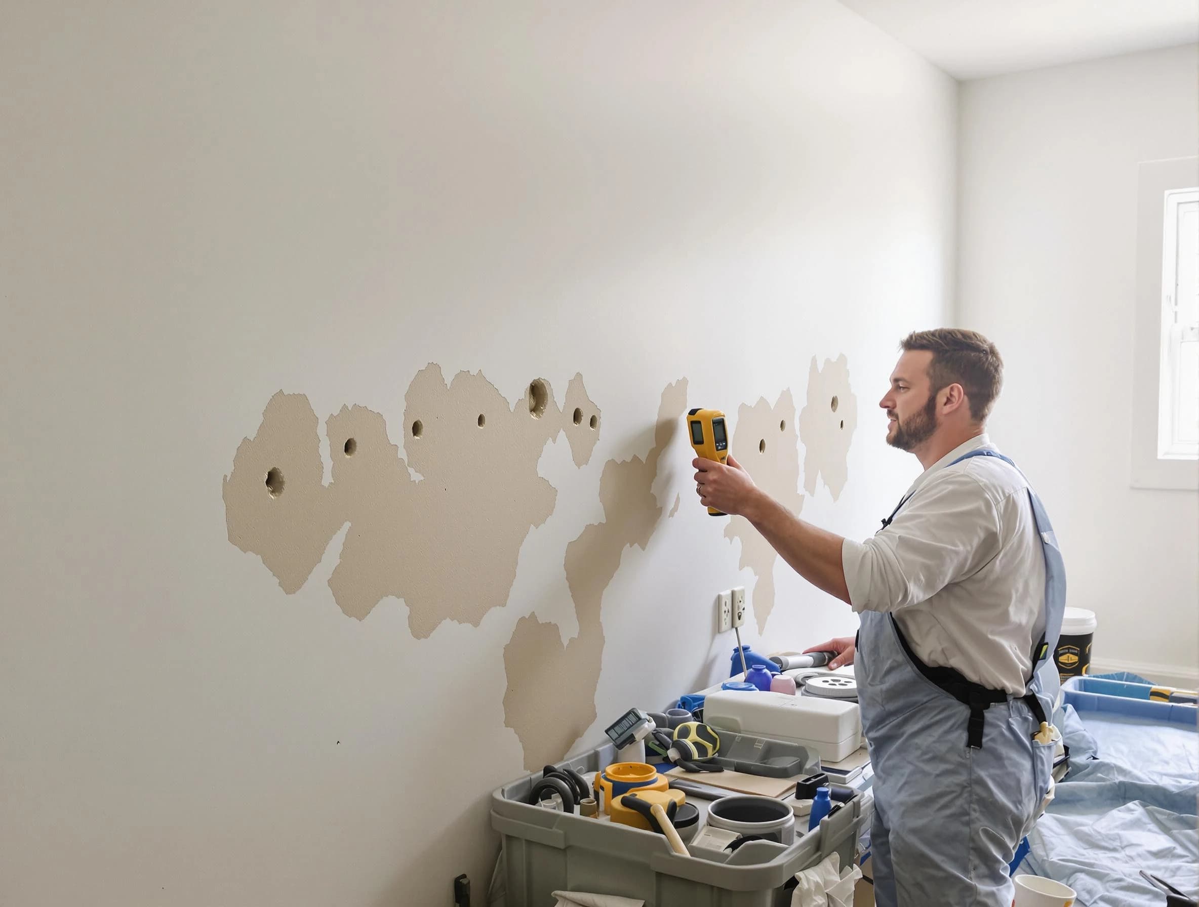 Scottsdale House Painters repairing damaged drywall in Scottsdale
