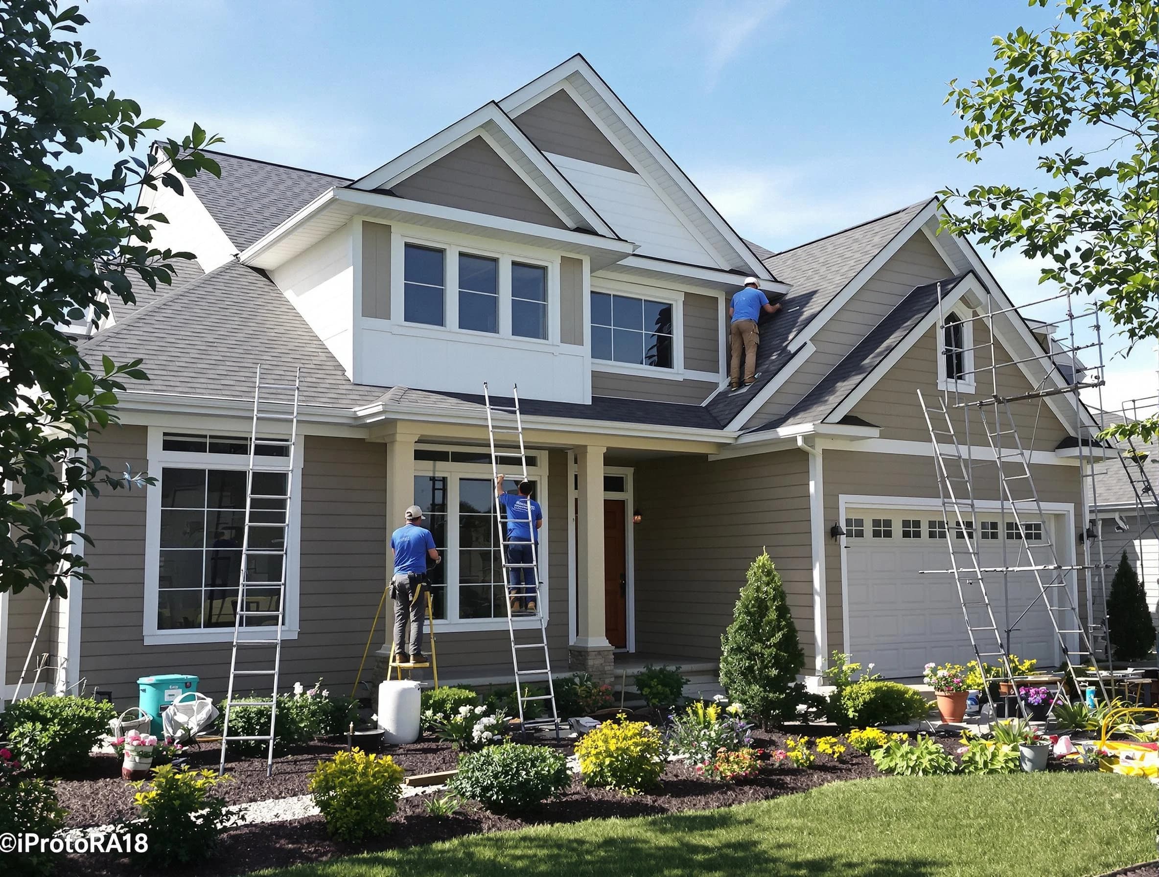 Detailed exterior painting by Scottsdale House Painters in Scottsdale