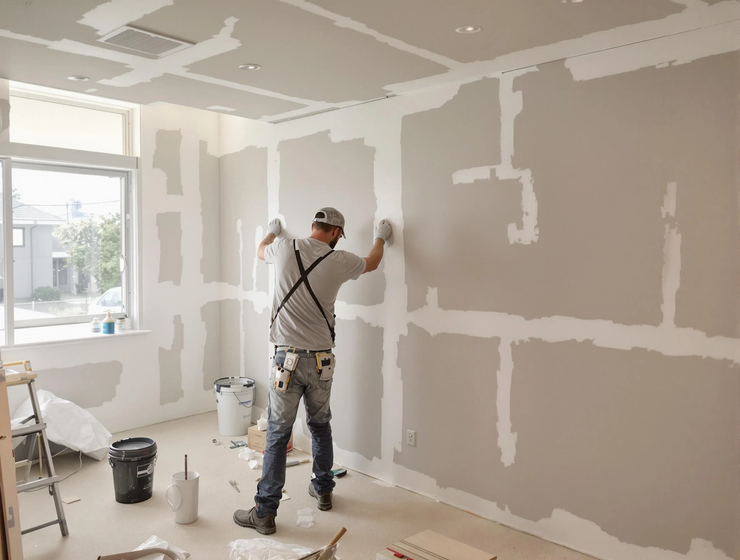 Scottsdale House Painters performing drywall taping and mudding in Scottsdale