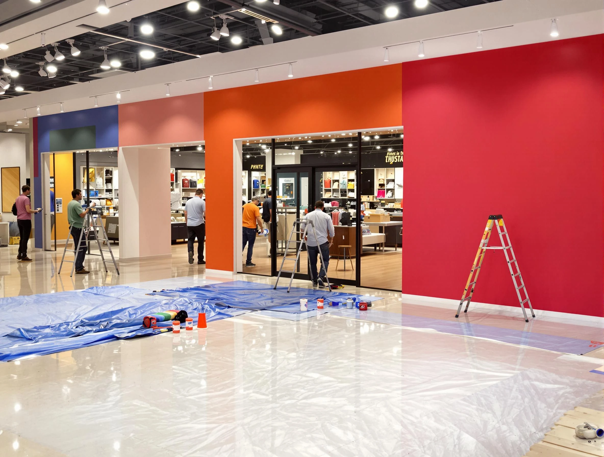Scottsdale House Painters painting a commercial interior in Scottsdale, AZ